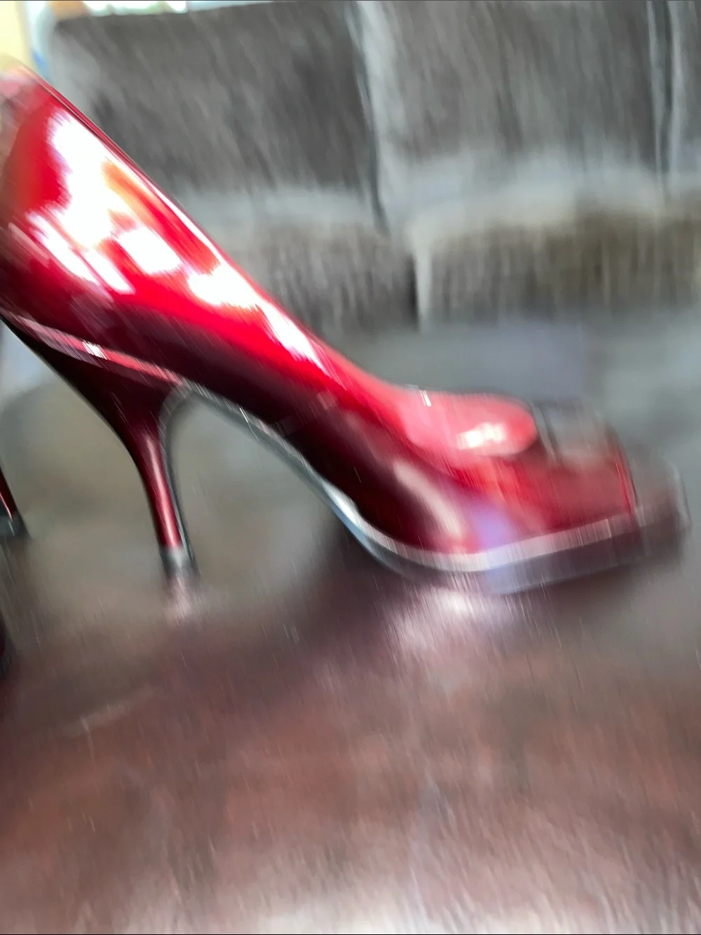 BCBG Red Peep Toe Heels 👠